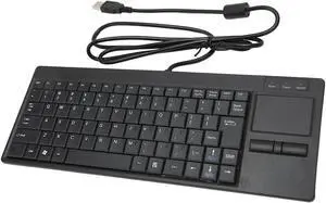 Jectse Industrial Keyboard with Touchpad, Wired Connection, X Scissor Foot, Plug and Play, Suitable for Industry Control (USB Interface with HUB Function)