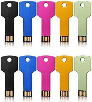 JUANWE 16GB USB Thumb Drive 10 Pack Flash Drive USB Key Jump Drive Cute Flash Drive Waterproof 2.0 Portable Metal Memory Sticks for Computers Zip Drive Pendrive