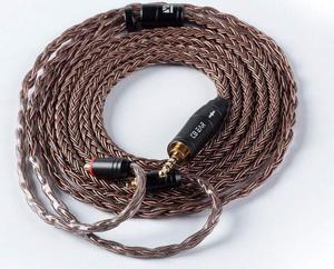 Kinboofi KBEAR MMCX Earphone Cable, 16 Core Pure Copper Balanced HiFi Detachable Extension Cord TRRRS 4 Pole Replacement IEM Wire for BGVP DM7 DMG TIN T3 T2 (Dark, mmcx2.5)