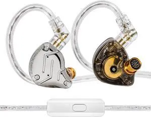 Gaming Earbuds Headphone,KZ ZS10 PRO in Ear Monitor KZ IEM Headphone,4BA+1 DD Bass Professional Best Wired Earphone with Detachable Cable for Musicial System (ZS10PRO-Black, with Microphone)...