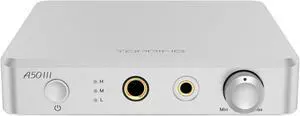 LEAUDIO Topping A50 III Fantasy HPA for Desktop 4.4 Balanced 3.5 Single-End Power Amplifier (Silver)