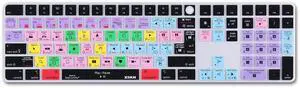 XSKN Final Cut Pro Shortcut Silicone Keyboard Cover Skin for 2021 Released iMac Magic Keyboard with Touch ID and Numeric Keypad A2520 EU US Common Layout