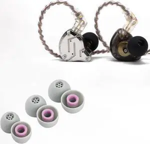 Linsoul KZ ZS10 Pro 4BA+1DD 5 Driver in Ear Monitor(Without Mic, Black) + Kiwi Ears Flex Earbud Tips, 3 Pairs, S/M/L Size