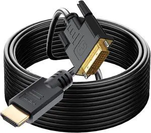 YOTETION 60FT HDMI to DVI Adapter, High-Speed Gold-Plated Plug and Play Bi-Directional 1080p, Cable for Television/Monitor/Video Card/Graphics Card
