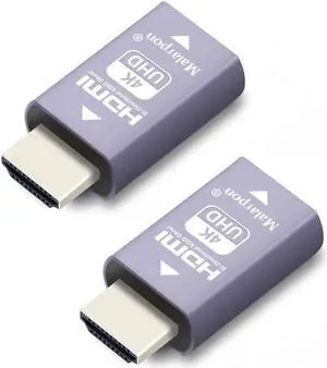 Malarpon Hdmi Edid Emulator Passthrough 3rd Generrtion Aluminum fit Headlesskeep The EDID of The Monitor Active Switches and Extenders 3840x2160@59Hz 2P