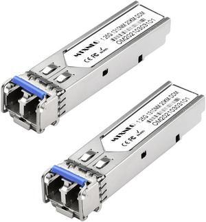 2 Pack 1.25G SMF 1310nm 20km SFP LC Industrial Module 1000Base-LX/LH Fiber Transceiver for Cisco GLC-LH-SMD, Meraki, Ubiquit, TP-Link, Netgear, Mikrotik and More with Working Temperature -40 to 167 oF