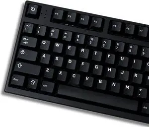 Black WOB Keycaps Doubleshot Cherry Profile 121 Keys Custom Minimalist Keycaps Set for 60% 65% 70% 75% 100% Cherry MX Gateron Kailh Switches Mechanical Keyboards
