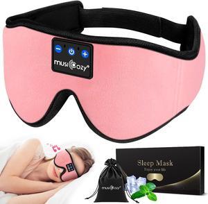 MUSICOZY Sleep Headphones Bluetooth 5.2 Headband Sleeping Headphones Sleep Mask, Wireless Eye Mask Earbuds for Side Sleepers Mom Women Girls Air Travel Cool Tech Gadgets Unique Gifts