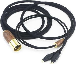 NewFantasia 10ft 4-pin XLR Balanced Cable 6N OCC Copper Silver Plated Cord Walnut Wood Shell Compatible with Sennheiser HD650, HD600, HD580, HD660S, HD58X, HD6XX Headphones