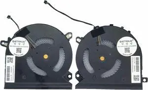 QUETTERLEE Replacement New Laptop CPU + GPU Cooling Fan for HP Elitebook 1050 G1 1050G1 HSN-Q11C Series L30938-001 NS85C00-17L24 NS85C00-17L25 BAPA0807R5H-Y004/Y005 DC5V 0.5A Fan