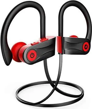 Otium Wireless Bluetooth 5.3 Sport Headphones Built-in Mic in Ear Running Headset with Earhooks 16 Hours Playtime