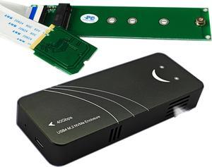 Sintech M.2 (NGFF) NVME SSD to M2 A/E Key Extension Cable with USB 4.0 M.2 NVMe SSD Enclosure Built-in Cooling Fan