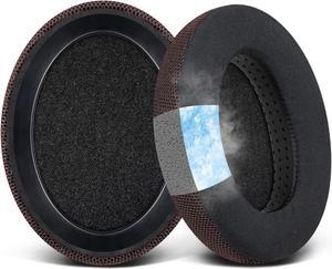 SOULWIT Cooling-Gel Earpads Cushions Replacement for Sennheiser HD650, HD660 S, HD660S2, HD600, HD6XX, HD58X, HD580, HD565, HD545, HD535 Headphones, Ear Pads with Ice Silk Fabric - Dark Coffee