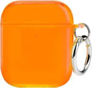 Velvet Caviar Compatible with AirPods Case 2nd and 1st Generation - Cute Protective Hard Cover for Women - Neon Orange