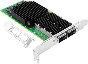Vogzone 100GbE NIC Card for Mellanox MCX556A-EDAT, PCIe 4.0 x16 100Gb Ethernet NIC with Mellanox ConnectX-5 Ex Chipset, Dual QSFP28 IB Network Card Support RDMA
