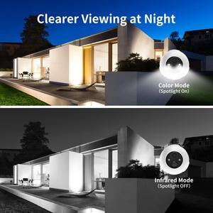 SwitchBot Security Camera Wireless, 1080p Outdoor Spotlight Cam, 10000mAh Battery Powered WiFi Camera, Human/Pet Detection, Compatible with Alexa, Color Night Vision