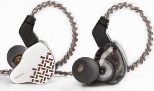 YINYOO KBEAR Rosefinch iem Earbuds, Wired in ear Earphones Monitor Headphones with 1DD Detachable Cable 3.5mm Plug for Computer, Phone, PC, Calling,Home (brown, with mic)