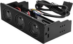 Zopsc 5.25in Front Panel USB PC Front Panel Speaker Stereo Surround Computer Case Builtin Mic Loudspeaker STW9005