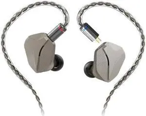 HIDIZS MP145 in Ear Monitor Headphone, HiFi Wired Gaming Earbuds, Hybrid IEM Earphones, Ultra-Large Planar Magnetic Driver, Aviation Aluminum Alloy Shell, for Musician, 4.4mm Plug, Silver