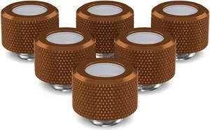 PrimoChill 14mm OD Rigid SX Fitting - 6 Pack - Copper