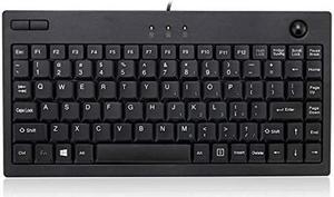 Adesso AKB-310UB - Mini Trackball USB Keyboard, Black