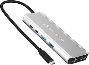 j5create USB4 8K Multi-Function Hub - 8K60/4K144 HDMI, 2.5G Ethernet, PD Charging, 10Gbps USB-A, 10Gbps USB-C Ports | Compatible with MacBook, Windows, Thunderbolt 3/4, and USB4 Devices (JCD403)