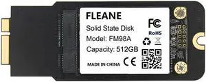 FLEANE FM98A 512GB SSD with Tools for MacBook Pro Retina A1425 A1398 (Late 2012-Early 2013), EMC 2557 2672 2512 2673 Mac Solid State Disk (512GB)