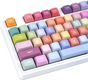 GEKUCAP Custom Keycaps, 133 Keys Candy Bear Cute Keycaps, Dye Sublimation PBT Key Caps, XDA Profile Keycaps Set for Cherry MX Gateron Kailh Switches Mechanical Keyboards 61/64/68/84/87/104/108