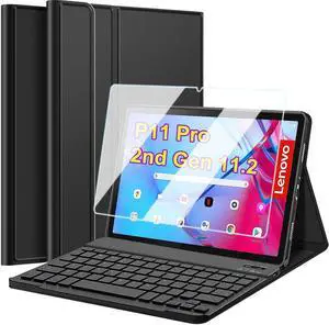 Nanhent Keyboard Case with Screen Protector for Lenovo Tab P11 Pro 2nd Gen 11.2" 2023 TB132FU/TB138FC, Magnetically Detachable Wireless Bluetooth Keyboard with Slim Stand Cover (P11 Pro 2nd Gen 11.2)
