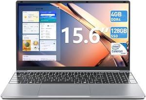 SGIN Laptop Computer 156 inch Laptop Laptops with 4GB DDR4 RAM 128GB SSD N4000 Processor Webcam TypeC Mini HDMI 53200mWh Battery WiFi5 2xUSB 32Sliver