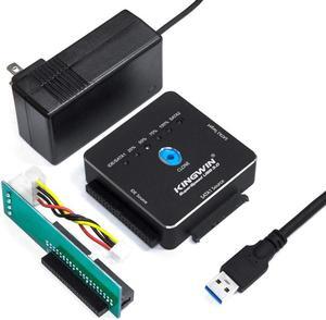 Kingwin USB 3.0 to SSD/SATA/IDE Adapter for 2.5 Inch, 3.5 Inch, 5.25 Inch Hard Drives with Offline One Touch Clone/Duplicator Function, Tool-Free, SATA I/II/III Support, Black, 3 TB (USI-2535CLU3)