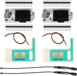 ACEIRMC 2sets 915MHZ ESP32 Lora V3 WiFi+BLE Development Board SX1262 Type-C Lora Kit 0.96inch OLED Display ESP32-S3 Dual-core with Protective Case Compatible with Arduino NodeMCU