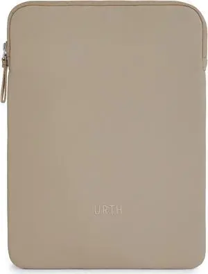 Urth Naos Laptop Sleeve - 13-14 Inch Padded, Water Resistant, Recycled Laptop Case Compatible with MacBook Air/Pro in Beige