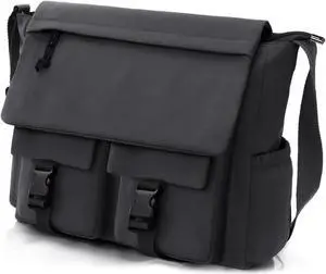Travel Messenger Bag for Women Men: Durable Canvas Crossbody Handbag with Adjustable Strap Lightweight Laptop Purse Suitable for Outdoor Buiness or Work