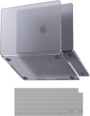 Soonjet for MacBook Pro 14 inch Case M4 2025 2024-2021 M3 M2 M1 Pro/Max [100% Match Official Color] Clear Hard Shell + Laptop Keyboard Cover - Space Gray