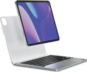 Brydge 11 MAX+ Wireless Keyboard Case with Multi-Touch Trackpad for iPad Pro 11-inch (1st, 2nd & 3rd Gen) and iPad Air (4th Gen), Integrated Magnetic SnapFit Case Silver Keyboard White Case