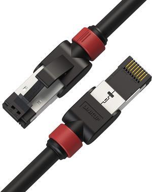 LINKUP - [Tested with Versiv CableAnalyzer Cat7 Ethernet Cable -1 FT (12 Pack) 10G Double Shielded RJ45 S/FTP | Network Internet LAN Switch Router Game | High-Speed | 26AWG Black