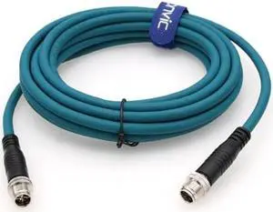 Eonvic M12 Ethernet Cable X-Code Cat6 8 Position High Flexiable Sheild Industrial Gigabit Ethernet Networks Cable for Industrial Application (5M)