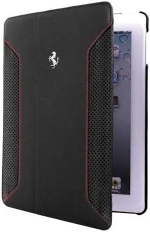FERRARI F12 Leather Collection iPad Mini 2 Folio Tablet Cover Black Color