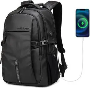 ARCTIC HUNTER AH Business Laptop Backpack for Men Work Commuting, 30L Large Travel Carry On Backpack Flight Approved for Airplane, Professional Adult College Backpacks Casual Daypack, Black