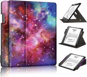 EpicGadget Smart Rotating Case Cover for Kindle Scribe 10.2" 2022 Swivel Stand Book Folding Folio Cover Auto Sleep/Wake with Pen Holder (Starry Galaxy)