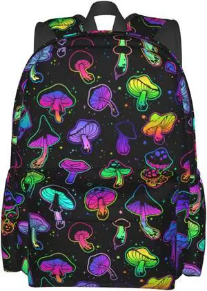 famliihw Gothic Mushroom Backpack Bookbag Laptop Backpacks Multipurpose Daypack for Boys Girls School Men Women Travel Hiking