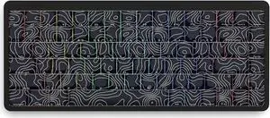 FLAMING SKOUL Custom Mechanical Keyboard Keycap Set - Topographic 130 Key, Double Shot Shine Through, OEM Cherry MX Compatible, Dark Sea