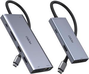 13-in-1 USB C Docking Station+6-in-1 Docking Station Dual Monitor for Laptop
