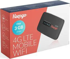 Keepgo Lifetime Mobile Travel WiFi Hotspot w/ 1GB Activation | 3G/4G LTE | Data Valid for Life | 100+ Countries | Portable Pocked-Sized Router | Up to 15 Connected Wireless Devices
