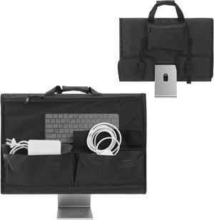KISLANE Adjustable Travel Carrying Case for 24''~27'' Desktop Monitor(Universal), Protective Storage Bag for iMac Monitor Dust Cover with Carry Handle for 24 & 27 inch iMac Screen and Accessories(