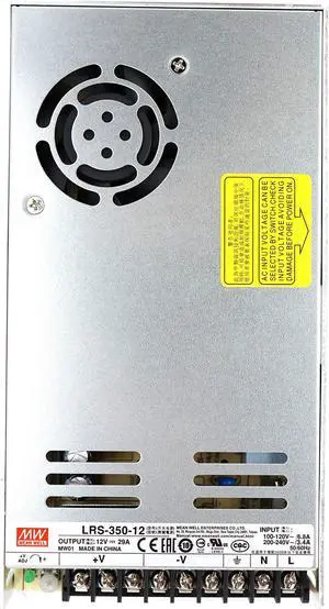 MEAN WELL LRS-350-12 Switching Power Supply 348W 12V 29Amp Single Output (LRS Series 350W 12V) for LED Project