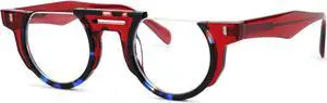 Zeelool Classic Half-frame Round Blue Light Blocking Glasses for Men ZJGA332547-05 Red