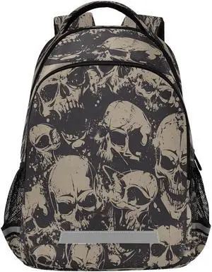 YoCosy Vintage Skull Gothic Skeleton Backpack School Bookbag Laptop Purse Casual Daypack for Teen Girls Women Boys Men College Travel