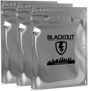 Faraday Cage EMP BLACKOUT Bags Premium Ultra Thick 3pc Prepping Kit Extra Large 15" X 18" Laptops Tablets Smartphones Hard Drives